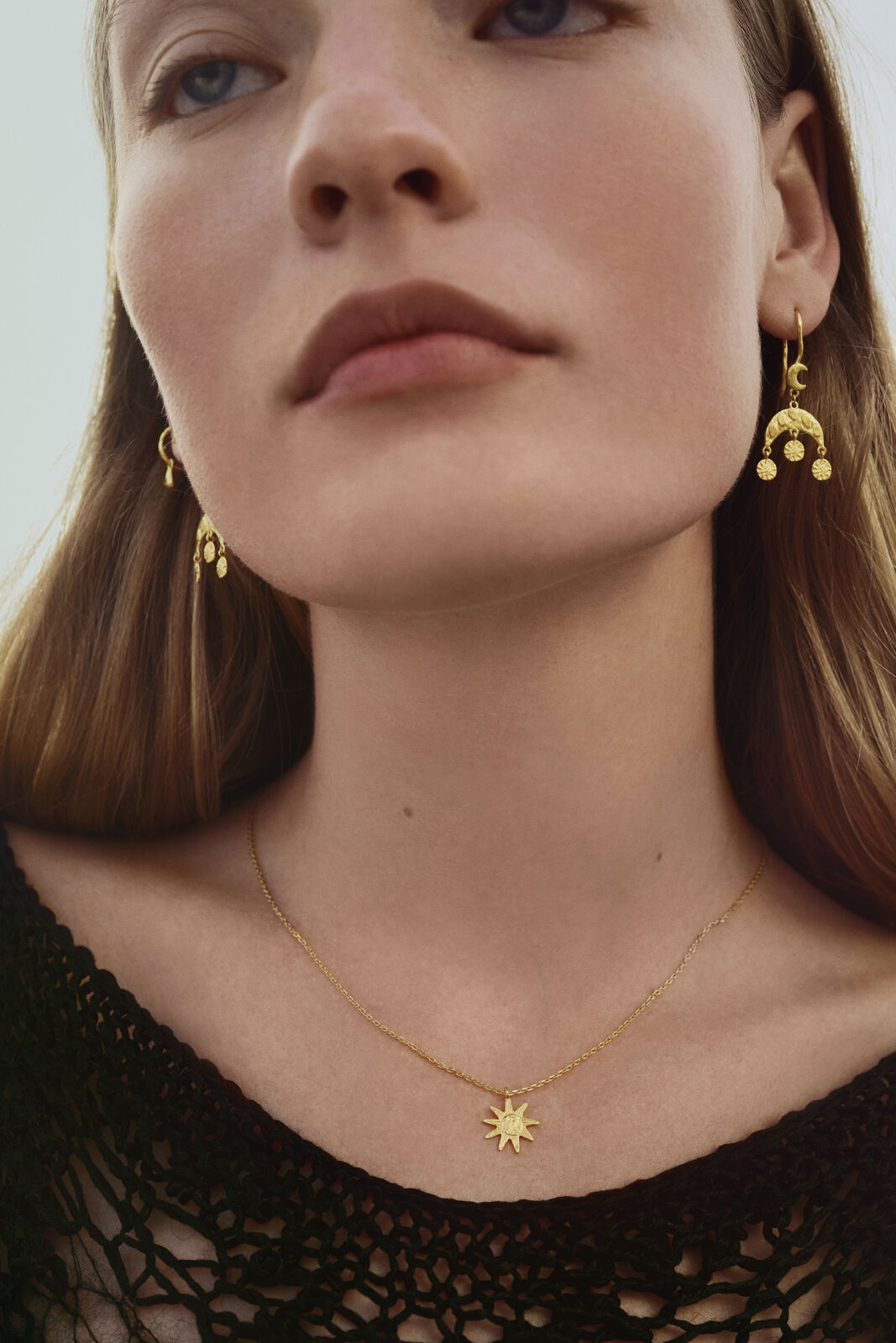 Soleima halskæde - forgyldt